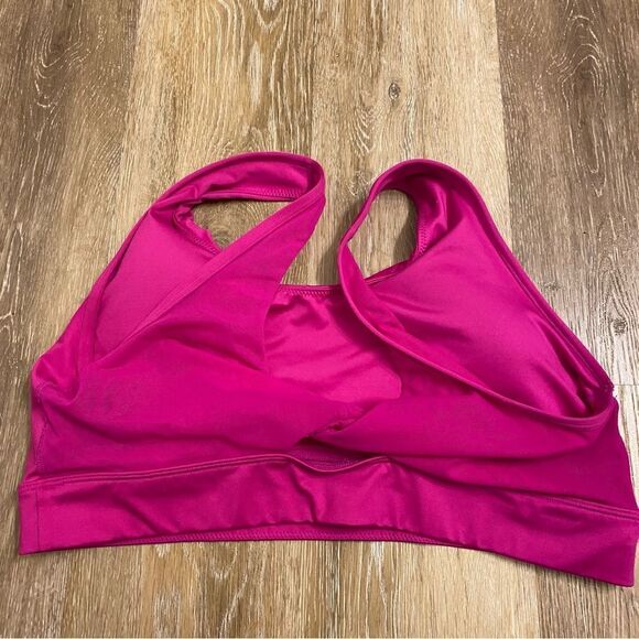 AVIA Low Support Wireless hot Pink Twisted mesh Back Sports Bra padded plus XXL - Picture 4 of 8